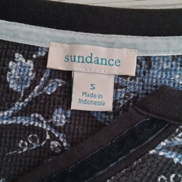 Sundance meadowland cotton thermal long sleeve 3 button top size small - Picture 4 of 6